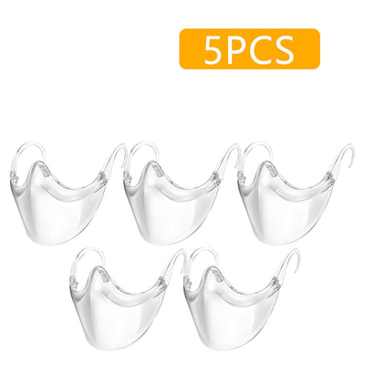 Pack de 5 Masques Transparents anti-projection de salive